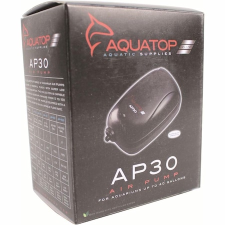 20-30 Gal Single Outlet Aquarium Air Pump - Black